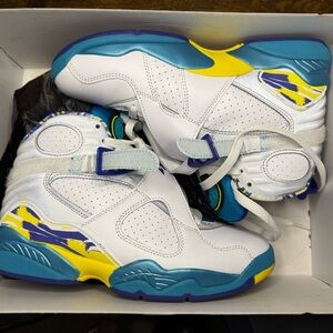 Women’s Jordan 8 Retro White Aqua & Yellow (2019)